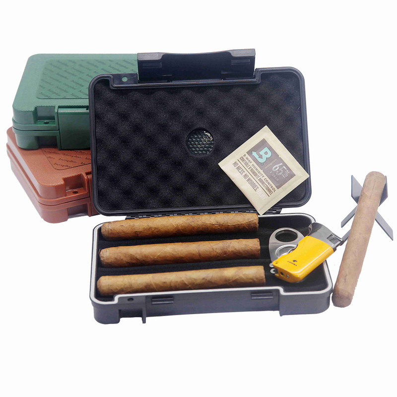Cigar Case with Cutter Custom Cigar Logo Boxes Waterproof Cigar Case