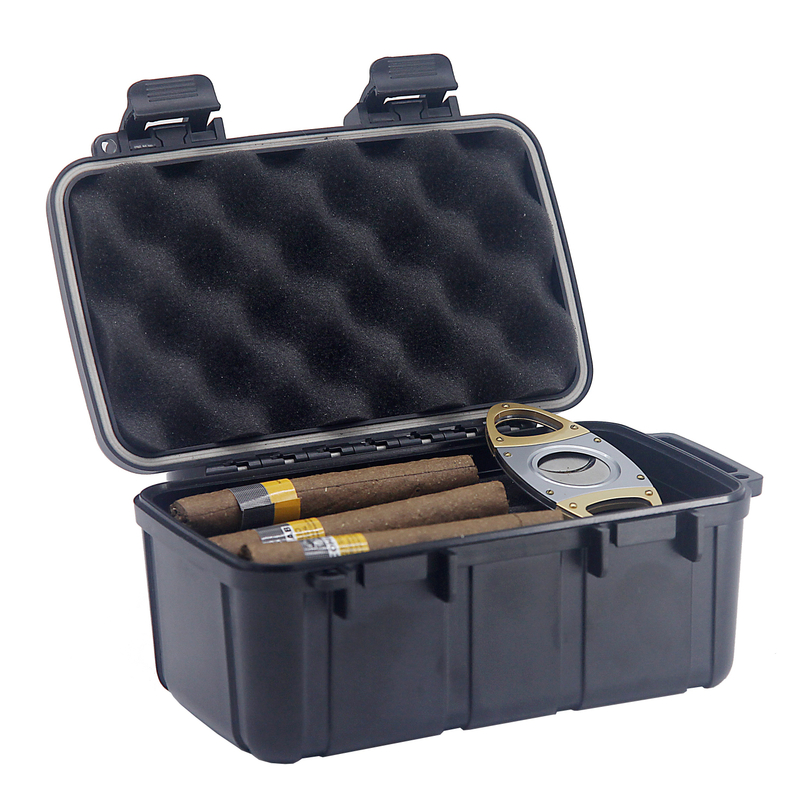 Travel Plastic Case Portable Travel Humidor Cigar Box Custom Cigar Logo