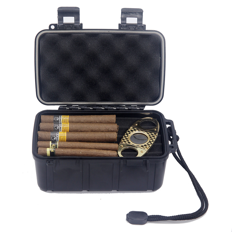 Travel Plastic Case Portable Travel Humidor Cigar Box Custom Cigar Logo