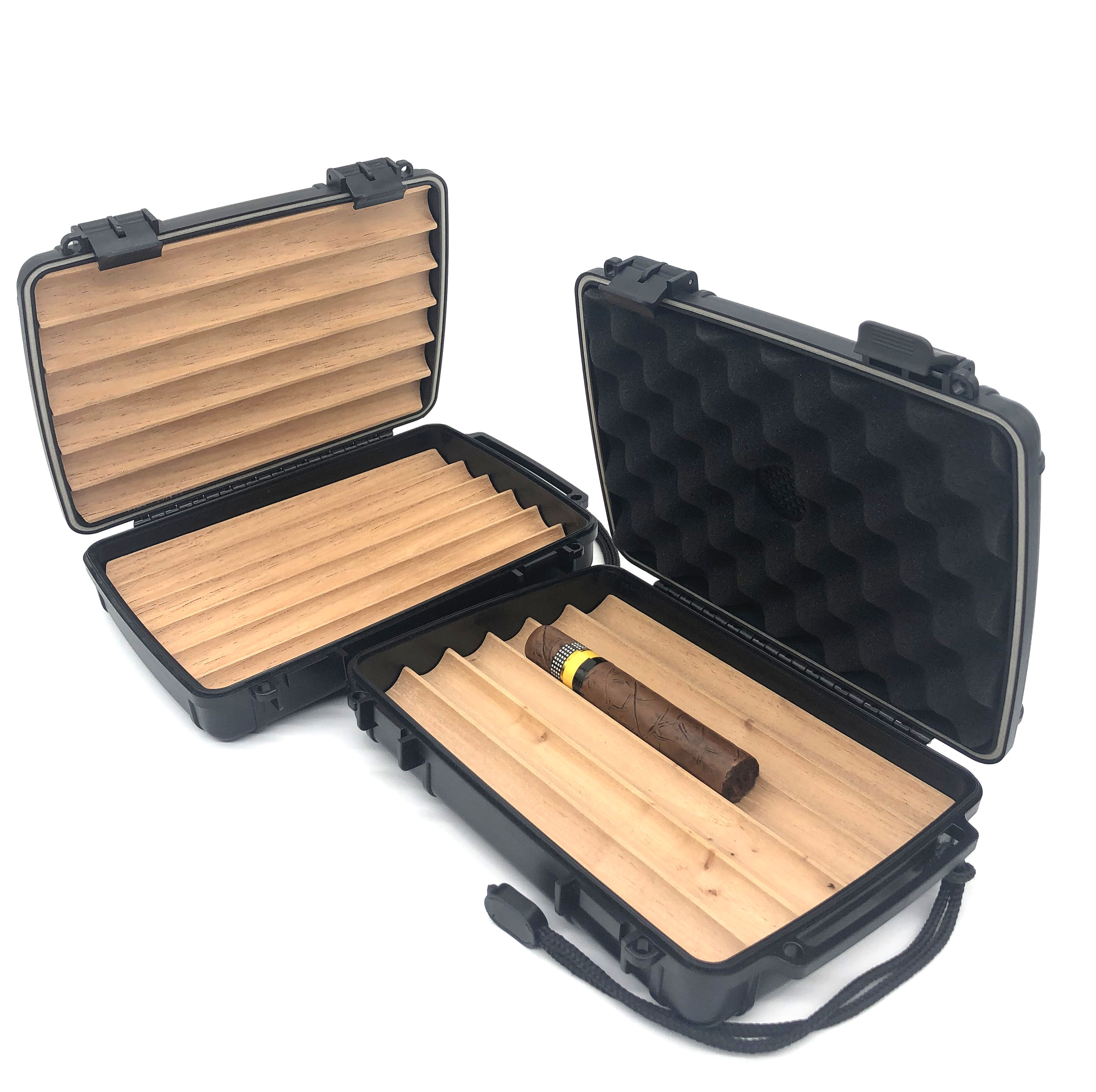 [BP8001CI] [5CT] Factory Best Price Waterproof Cedar Cigar Travel Case